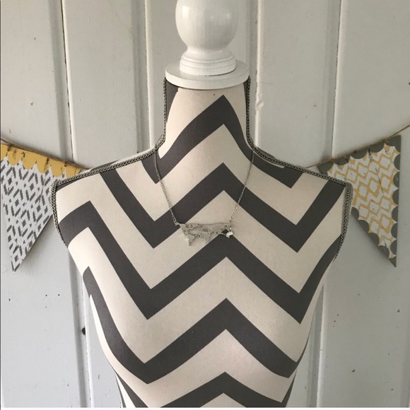 Silver World Map Necklace - Picture 4 of 6